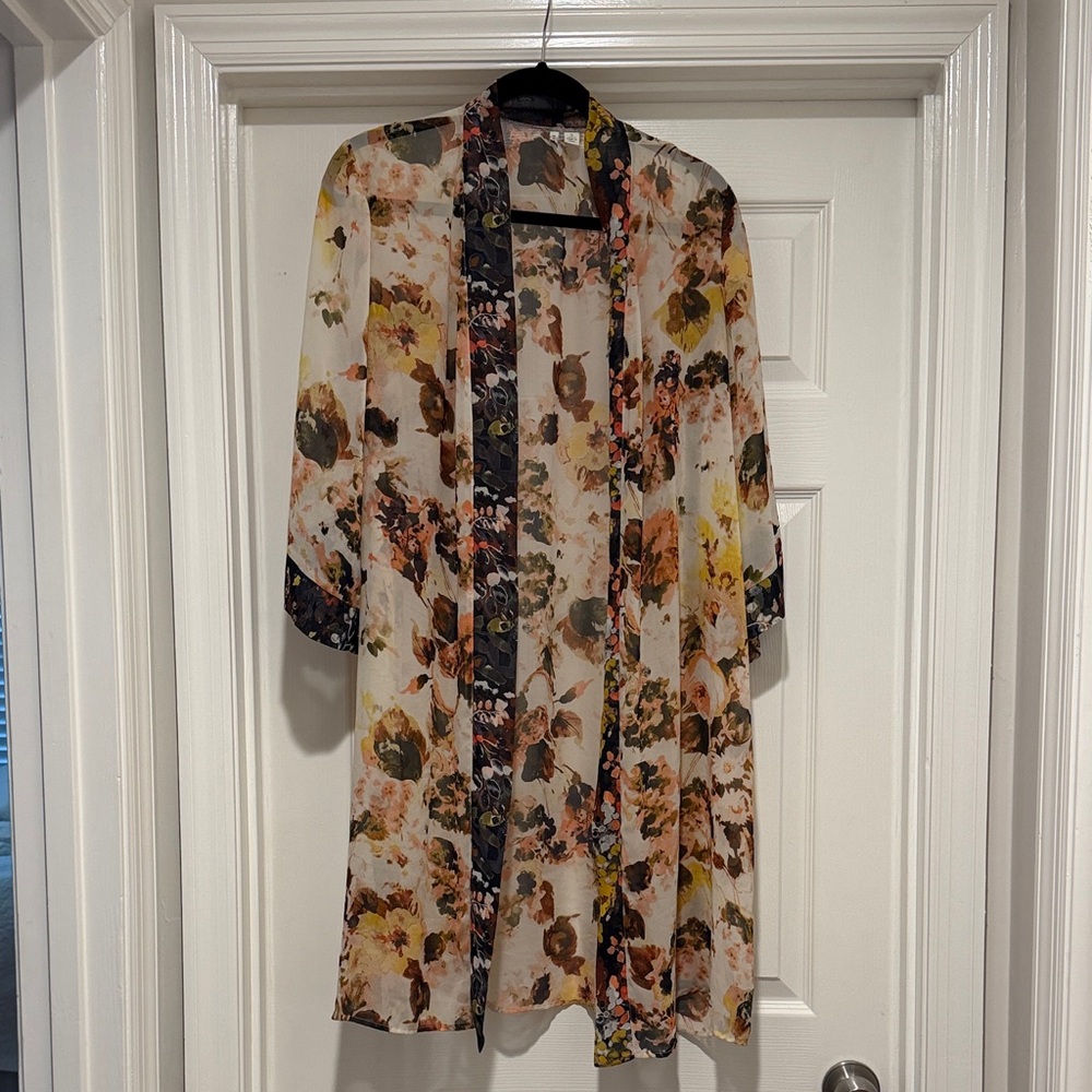 Chic Floral Sheer Cover-Up